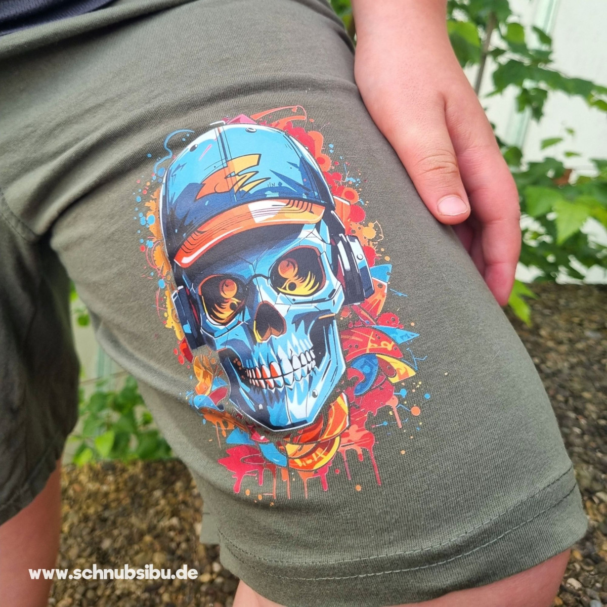 Bügelbild Colorful Skull